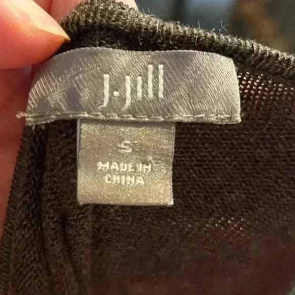 J.Jill Ladies Waist Length Brown Sweater w/Tie Belt Size Small - Picture 2 of 6